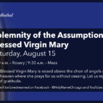 Solemnity The Assumption of the Blessed Virgin Mary – Slider 2020